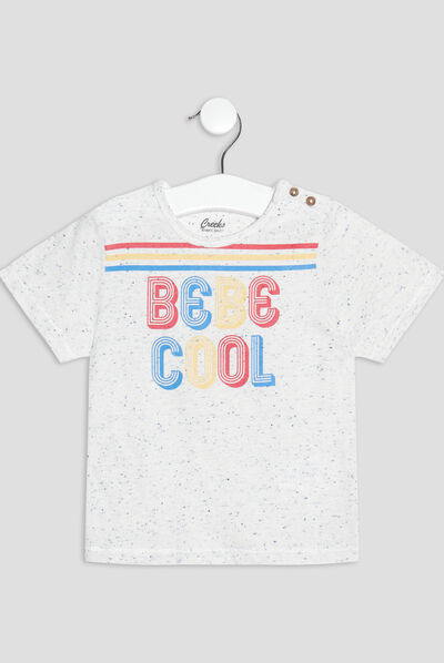 T-shirt manches courtes Creeks blanc bébé garçon