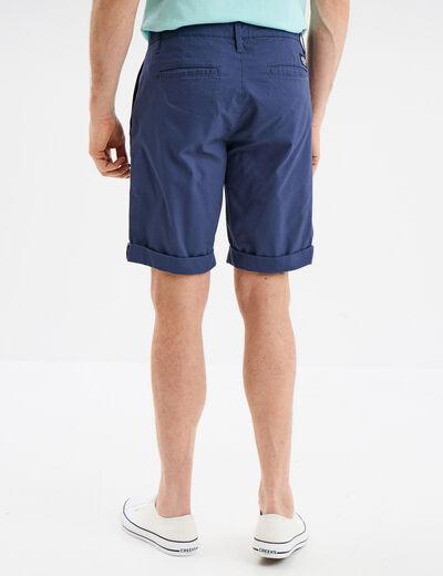 Short chino slim Creeks bleu foncé homme