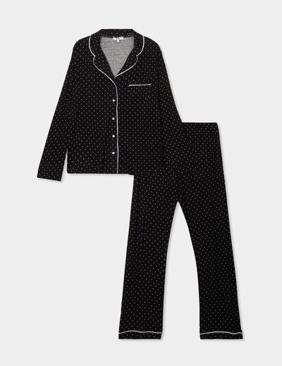 Ensemble pyjama 2 pièces noir femme