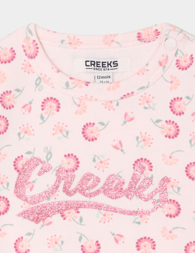 Sweat épaules à volants Creeks creme bébé fille