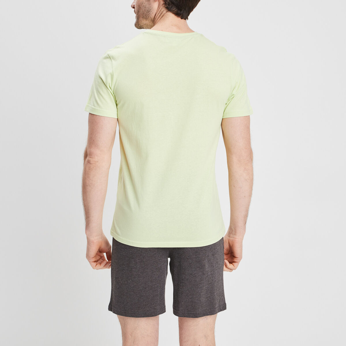 Ensemble pyjama 2 pièces vert anis homme
