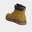 Bottines &agrave; bout rond lacets jaune homme