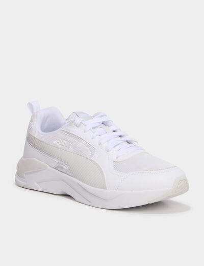 Baskets running &agrave; lacets Puma blanc homme