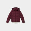 Doudoune &agrave; capuche zipp&eacute;e femme violet fonc&eacute; femme