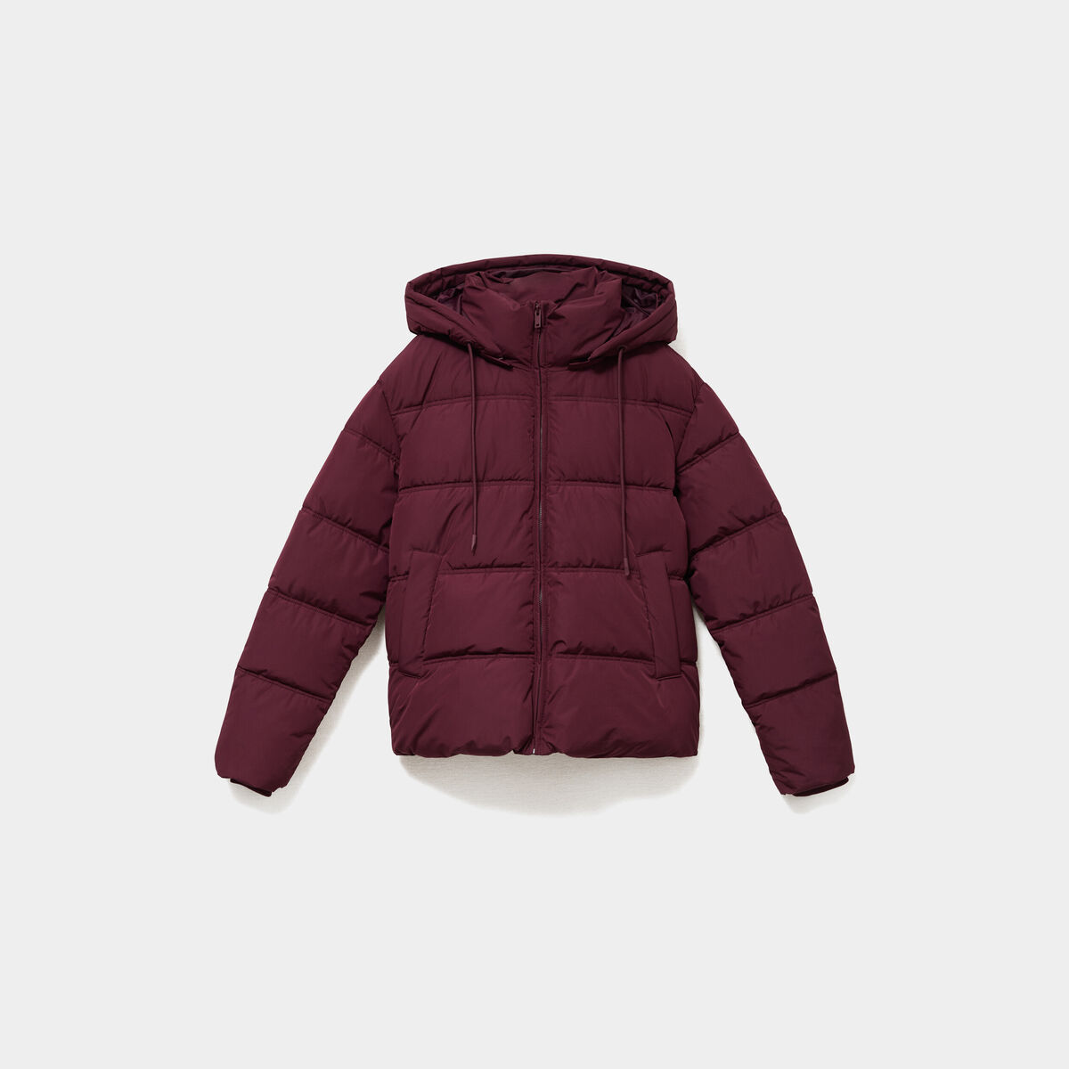 Doudoune &agrave; capuche zipp&eacute;e femme violet fonc&eacute; femme