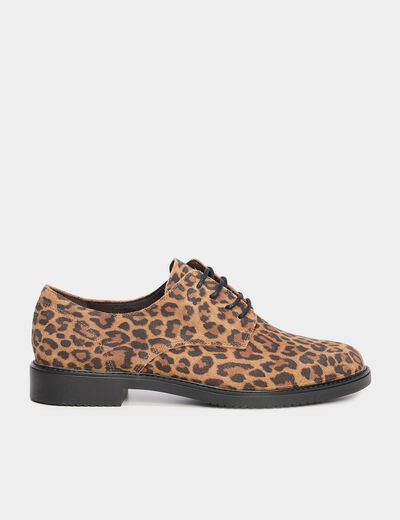 Derbies en cuir multicolore femme