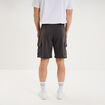 Bermuda cargo molleton taille &eacute;lastiqu&eacute;e gris fonc&eacute; homme