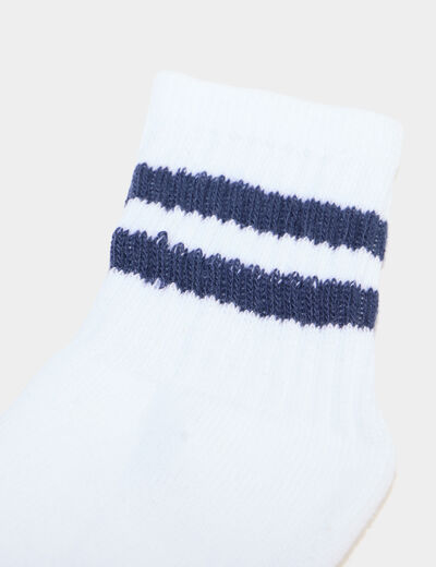 Lot 10 paires chaussettes de sport blanc gar&ccedil;on