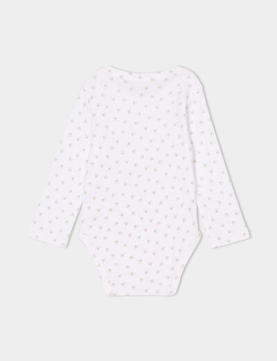 Lot 3 bodies US manches longues coton blanc bébé