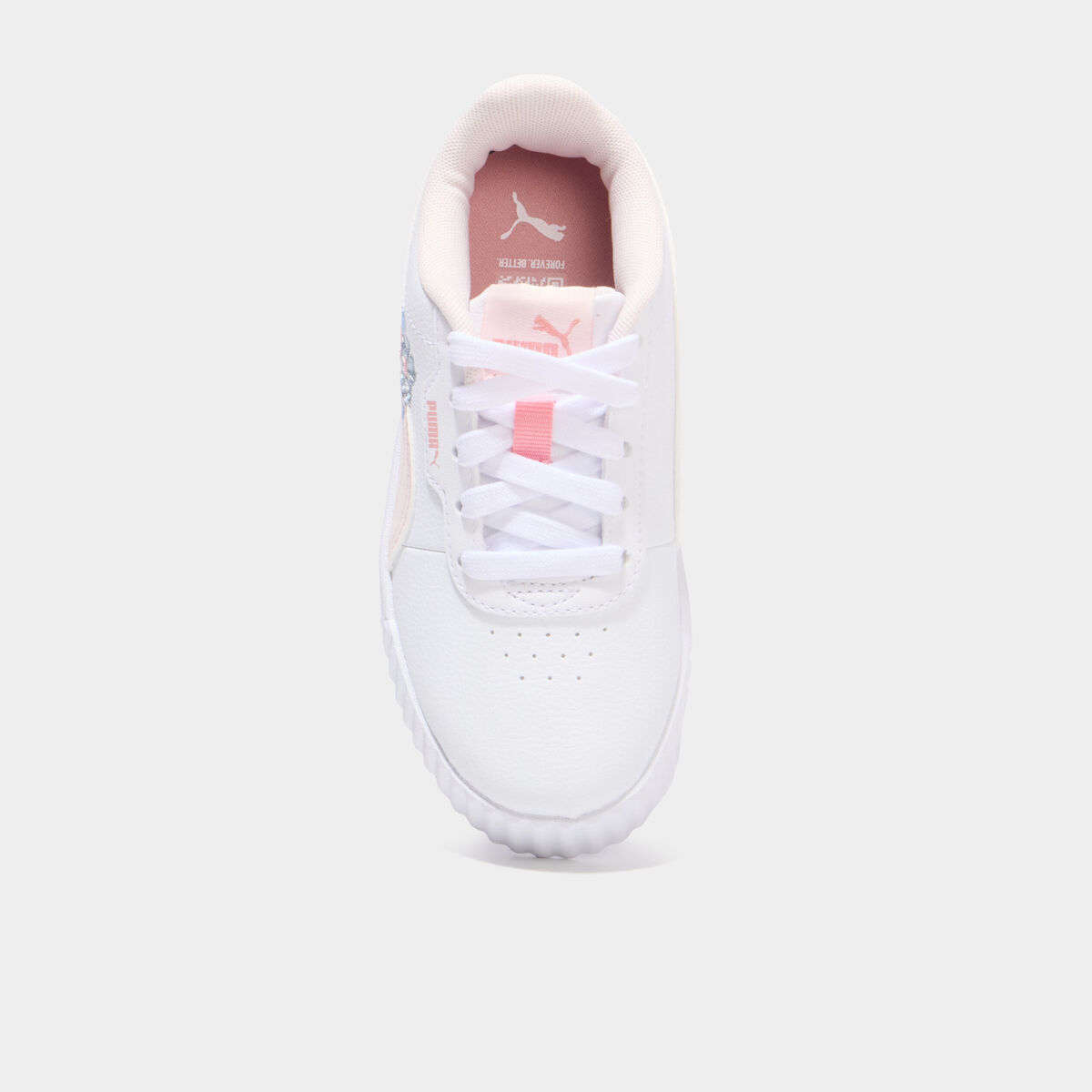Baskets Puma Carina 3.0 Floral rose clair fille