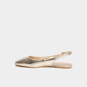 ballerines slingback bouts carres jaune or femme Ballerines slingback bouts carrés jaune or femme