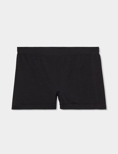 Short cycliste taille élastiquée noir femme