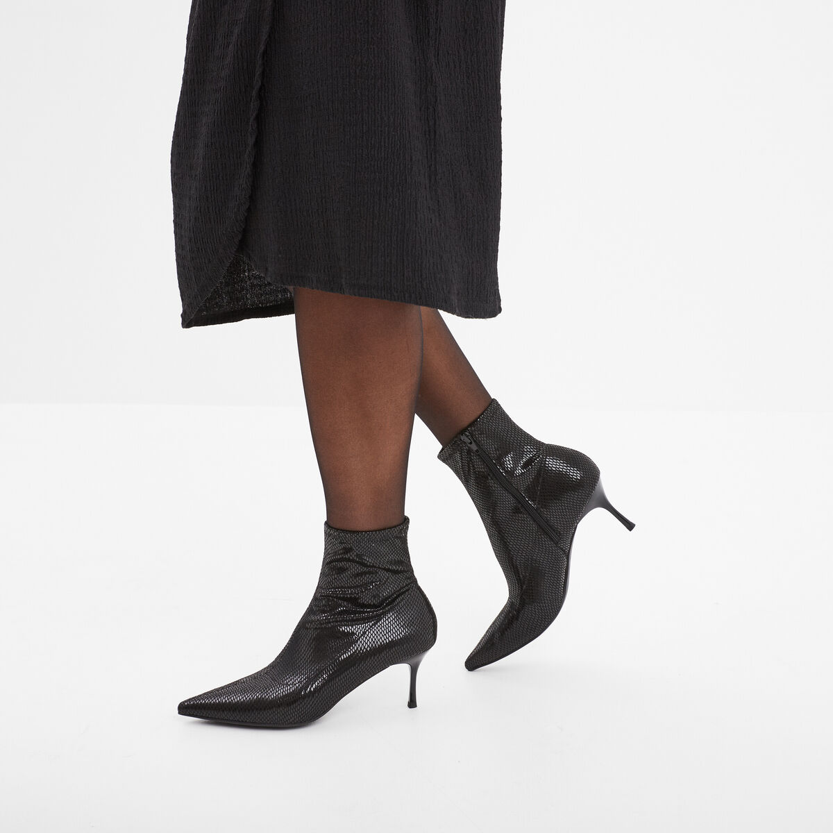 Bottines talons aiguilles Mosquitos noir femme