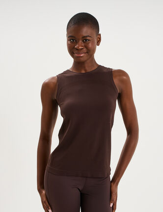 D&eacute;bardeur de sport fluide marron fonc&eacute; femme