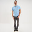 Polo manches courtes coupe droite bleu homme