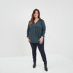 Jegging taille élastiquée grande taille bleu marine femme grande taille