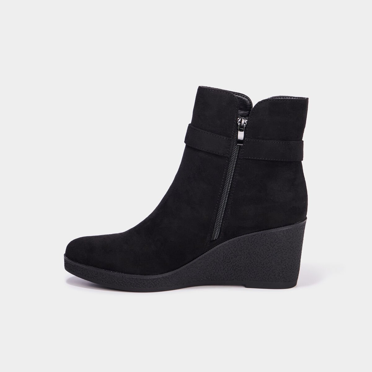 Boots compensées noir femme