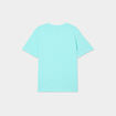 T-shirt oversize manches courtes coton bleu turquoise gar&ccedil;on