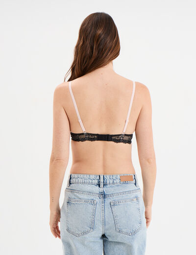 Soutien-gorge dentelle maxi push-up rose clair femme