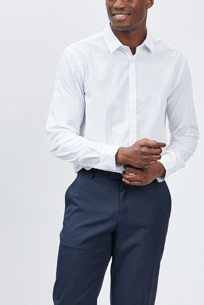 Chemise manches longues Studio blanc homme