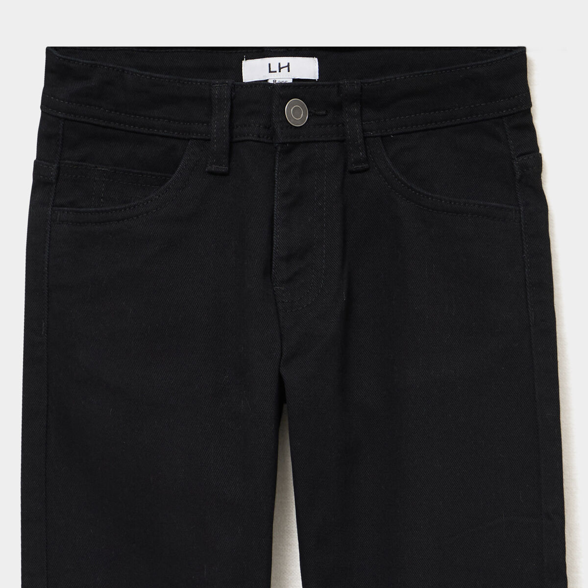 Pantalon regular coton majoritaire noir gar&ccedil;on