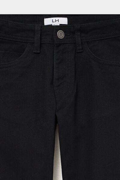Pantalon regular coton majoritaire noir gar&ccedil;on