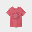 T-shirt ajust&eacute; manches courtes coton vieux rose femme