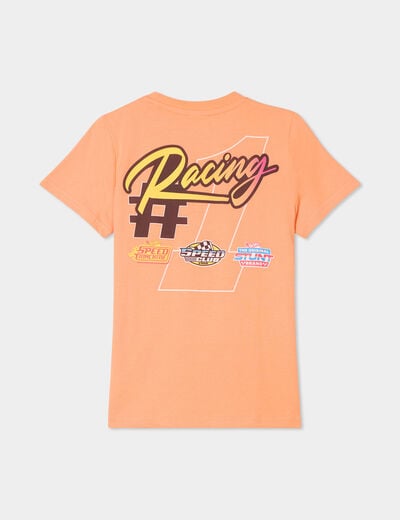T-shirt manches courtes Hot Wheels orange foncé garçon