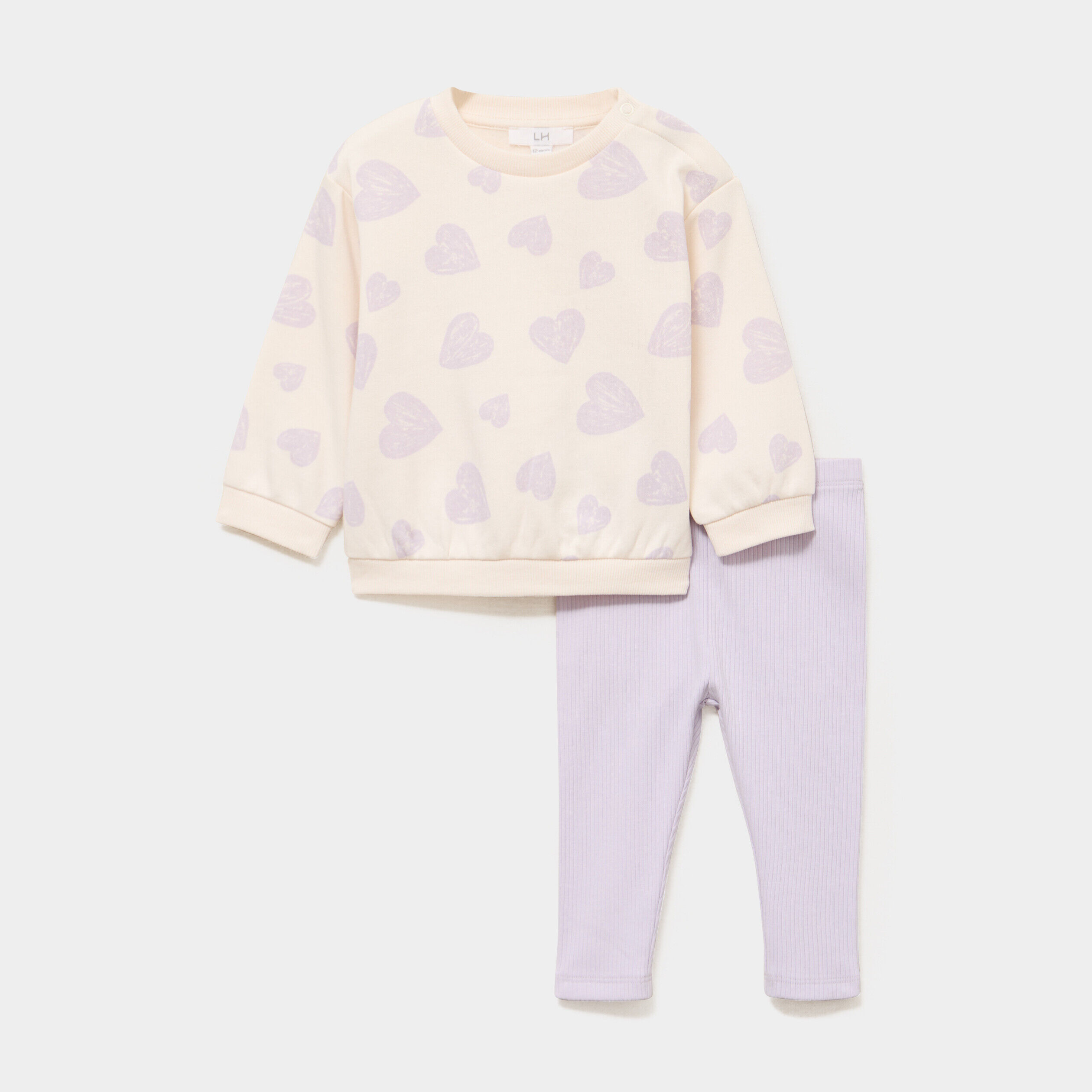Ensemble sweat et legging parme bébé fille LH