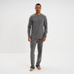 Ensemble pyjama 2 pi&egrave;ces gris clair homme