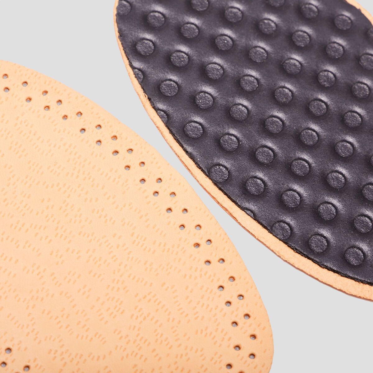 Demi-semelles cuir sur latex Tawata ivoire mixte