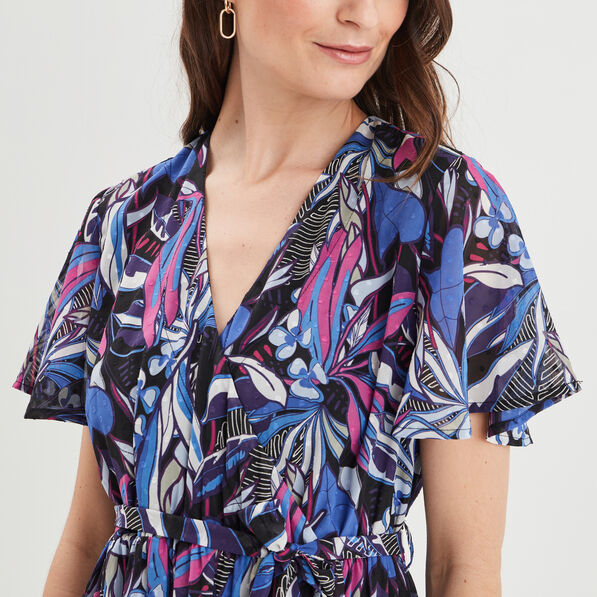 robe longue evasee col cache coeur noir femme Robe longue évasée col cache-coeur noir femme