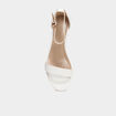 Sandales &agrave; talons blanc femme