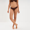 Culotte microfibre sans coutures marron femme