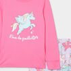 Ensemble pyjama pantalon 2 pi&egrave;ces rose fushia fille