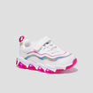 Baskets running lumineuses à scratchs blanc fille