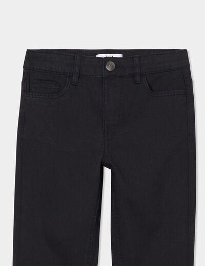 Pantalon skinny 5 poches coton noir fille