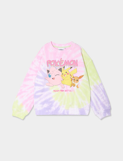 Sweat droit manches longues Pokémon multicolore fille