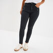 Pantalon skinny 7/8&egrave;me coton noir femme