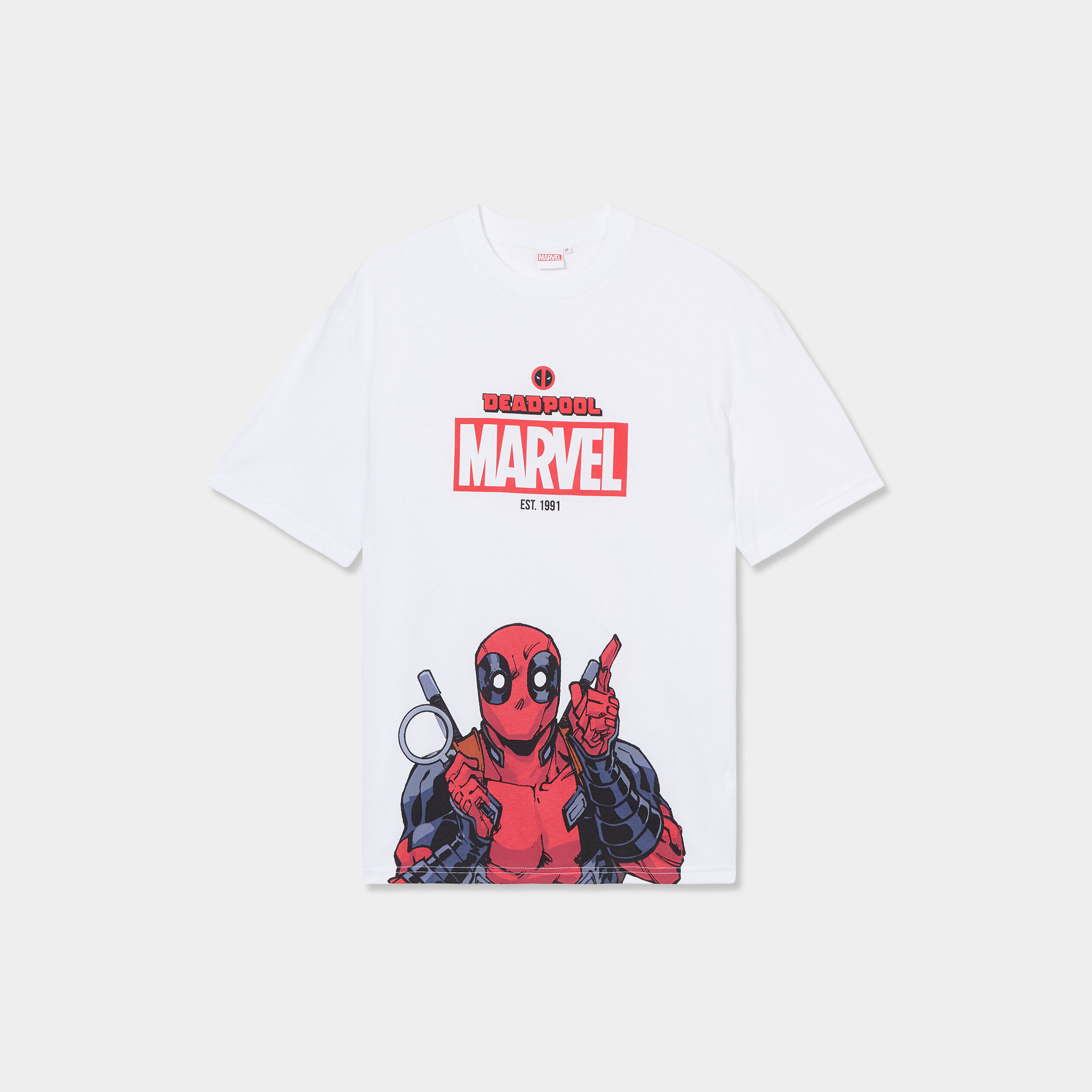 T-shirt manches courtes Marvel Deadpool blanc homme