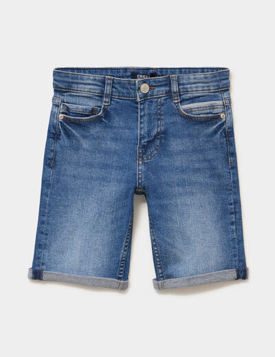 Bermuda regular en jean denim stone gar&ccedil;on