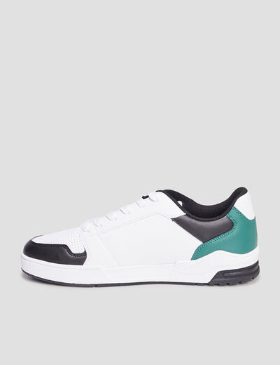 Tennis basses à lacets blanc homme