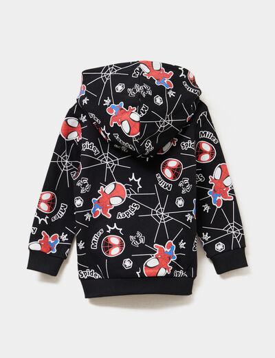 Sweat hoodie à capuche Spider-Man noir garçon