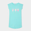 Chemise de nuit manches courtes coton bleu clair fille