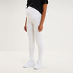 Legging grossesse en coton blanc femme maternit&eacute;