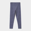 Legging taille &eacute;lastiqu&eacute;e coton bleu gris fille