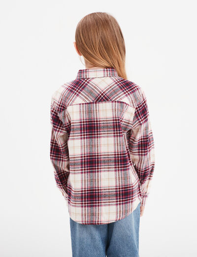 Chemise manches longues beige fille