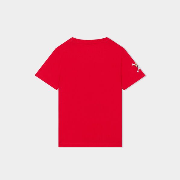 t shirt manches courtes one piece rouge garcon T-shirt manches courtes One Piece rouge garçon