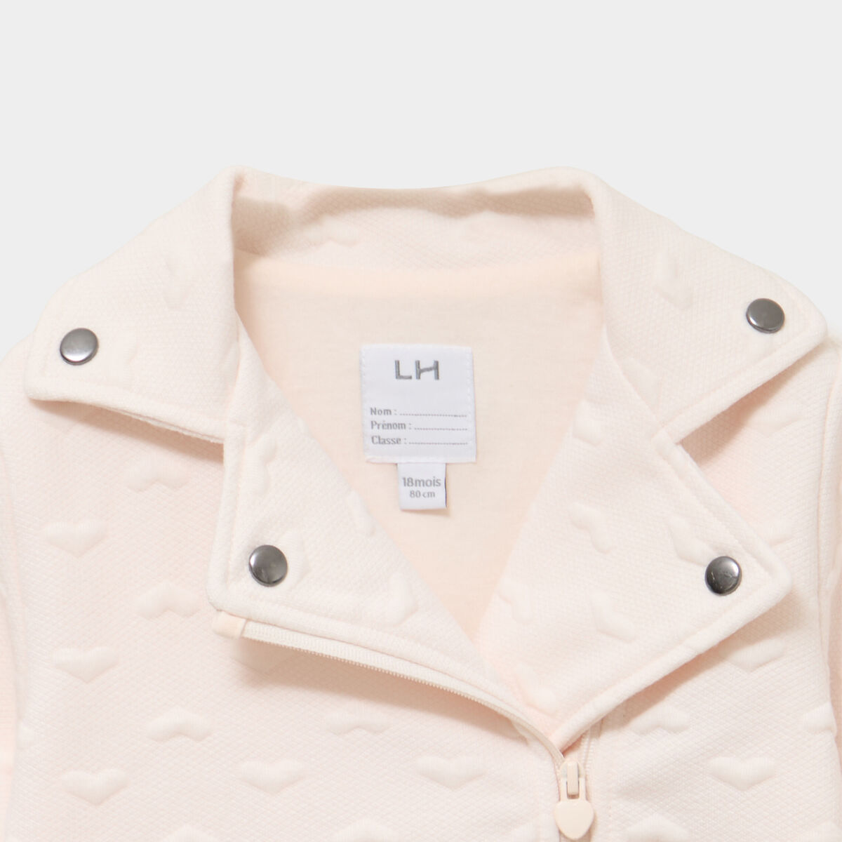 Veste esprit biker matelass&eacute;e creme b&eacute;b&eacute; fille