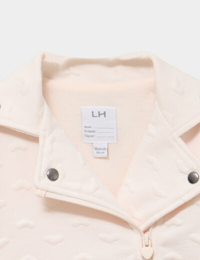 Veste esprit biker matelass&eacute;e creme b&eacute;b&eacute; fille